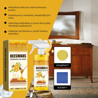 【Hivatalos otthoni ápolás】✨ WoodGlow Pro · 3 az 1-ben természetes méhviaszos faápoló · Azonnali karcjavítás és porvédő réteg minden fa felülethez — Nem zsíros növényi formula tartós fény és védelem másodpercek alatt!