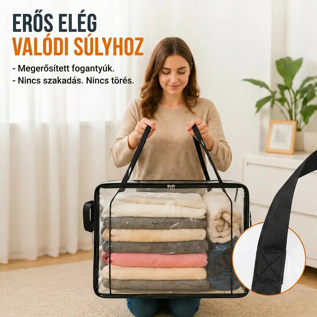 🎁💞UTOLSÓ NAP – 50% KEDVEZMÉNY ✨📦WYVCK® Nagyméretű, strapabíró, vastag falú, átlátszó műanyag tárolódobozok