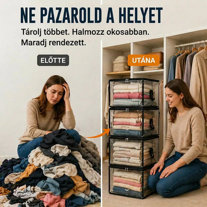 🎁💞UTOLSÓ NAP – 50% KEDVEZMÉNY ✨📦WYVCK® Nagyméretű, strapabíró, vastag falú, átlátszó műanyag tárolódobozok