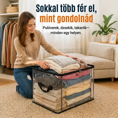 🎁💞UTOLSÓ NAP – 50% KEDVEZMÉNY ✨📦WYVCK® Nagyméretű, strapabíró, vastag falú, átlátszó műanyag tárolódobozok